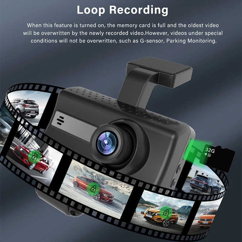 Dual Lens Car Video Recorder Dash Cam