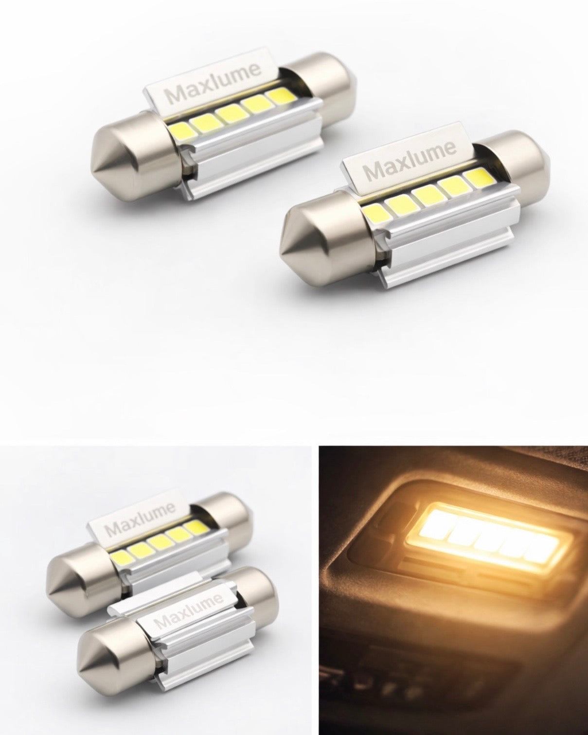Maxlume Warm White Interior LED Bulbs – Premium Cabin Upgrade