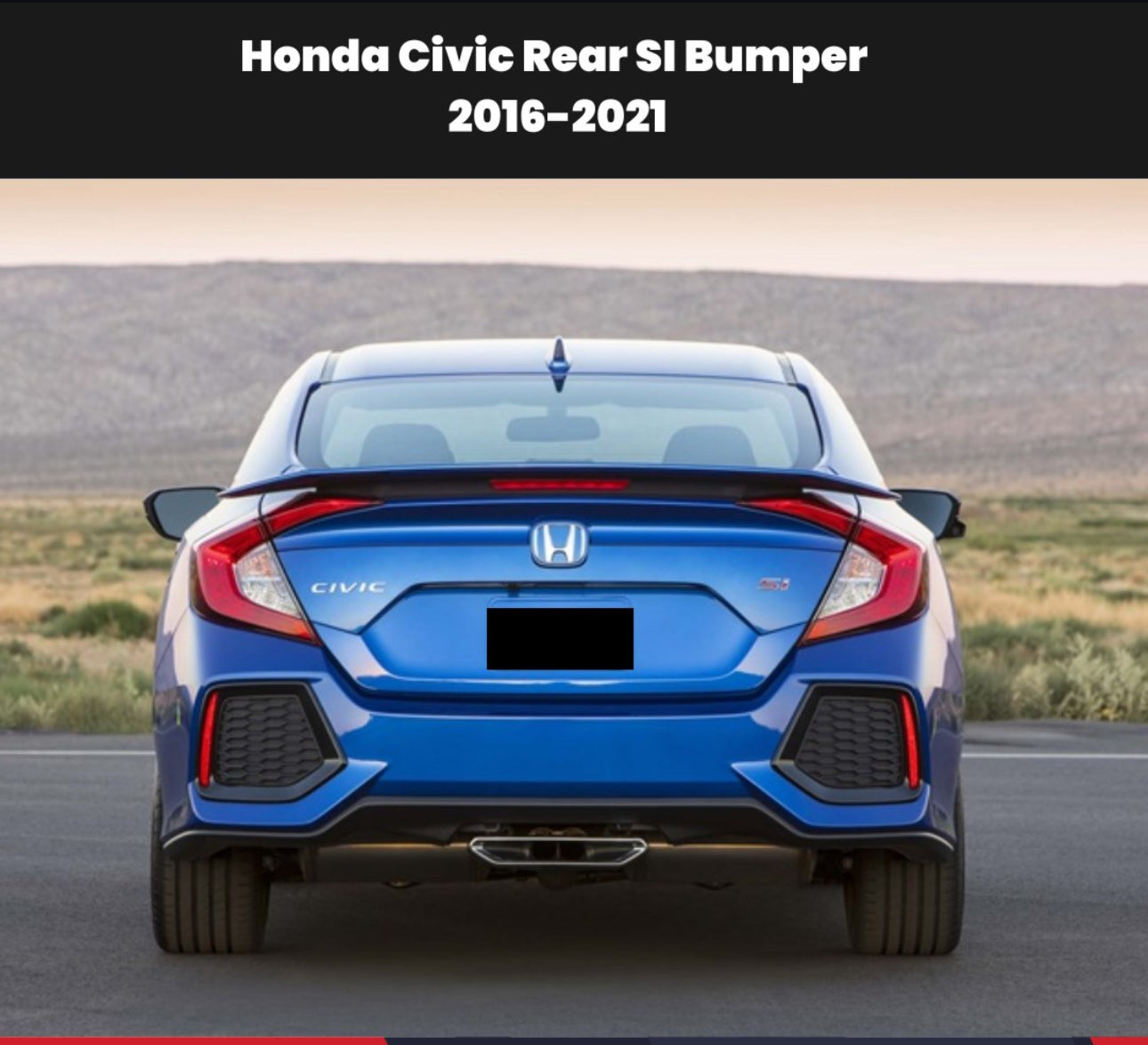 Honda Civic X Si Bumpers Abs Plastic V1