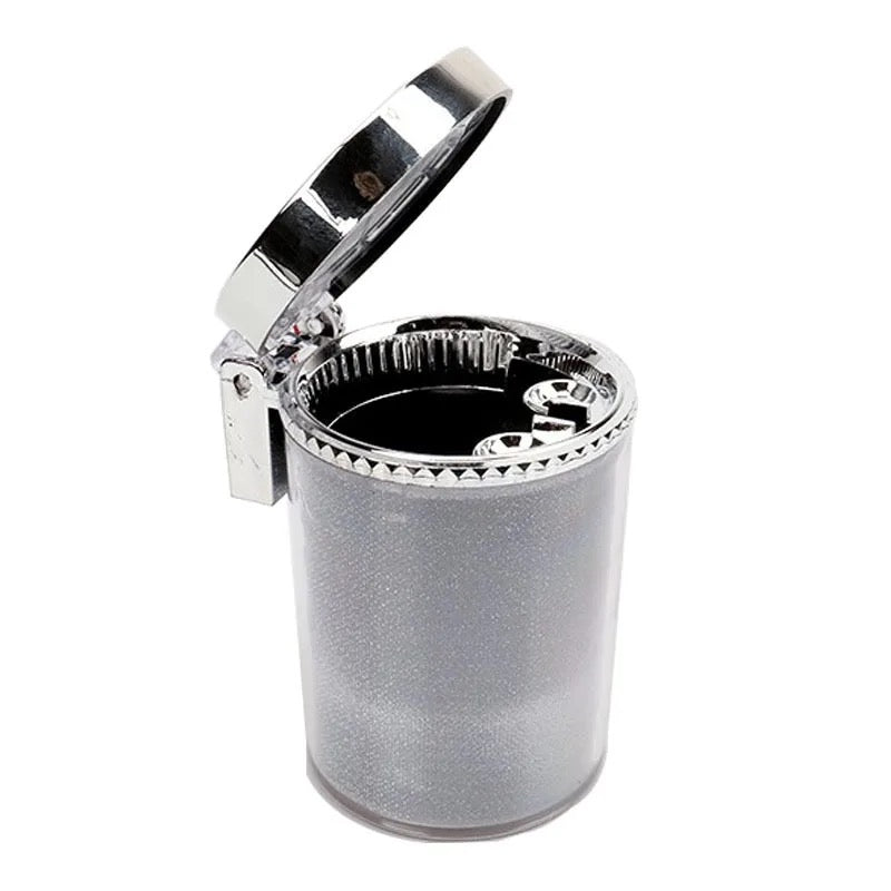 Car Ashtray Portable LED Lamp Smoke Cigarette Ash Holds