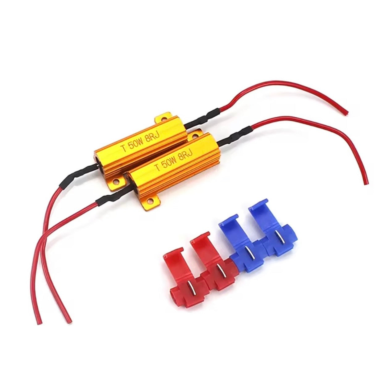 50W 6Ω LED Load Resistor Wiring Harness | Anti Hyper Flash Error Canceller (Pair)