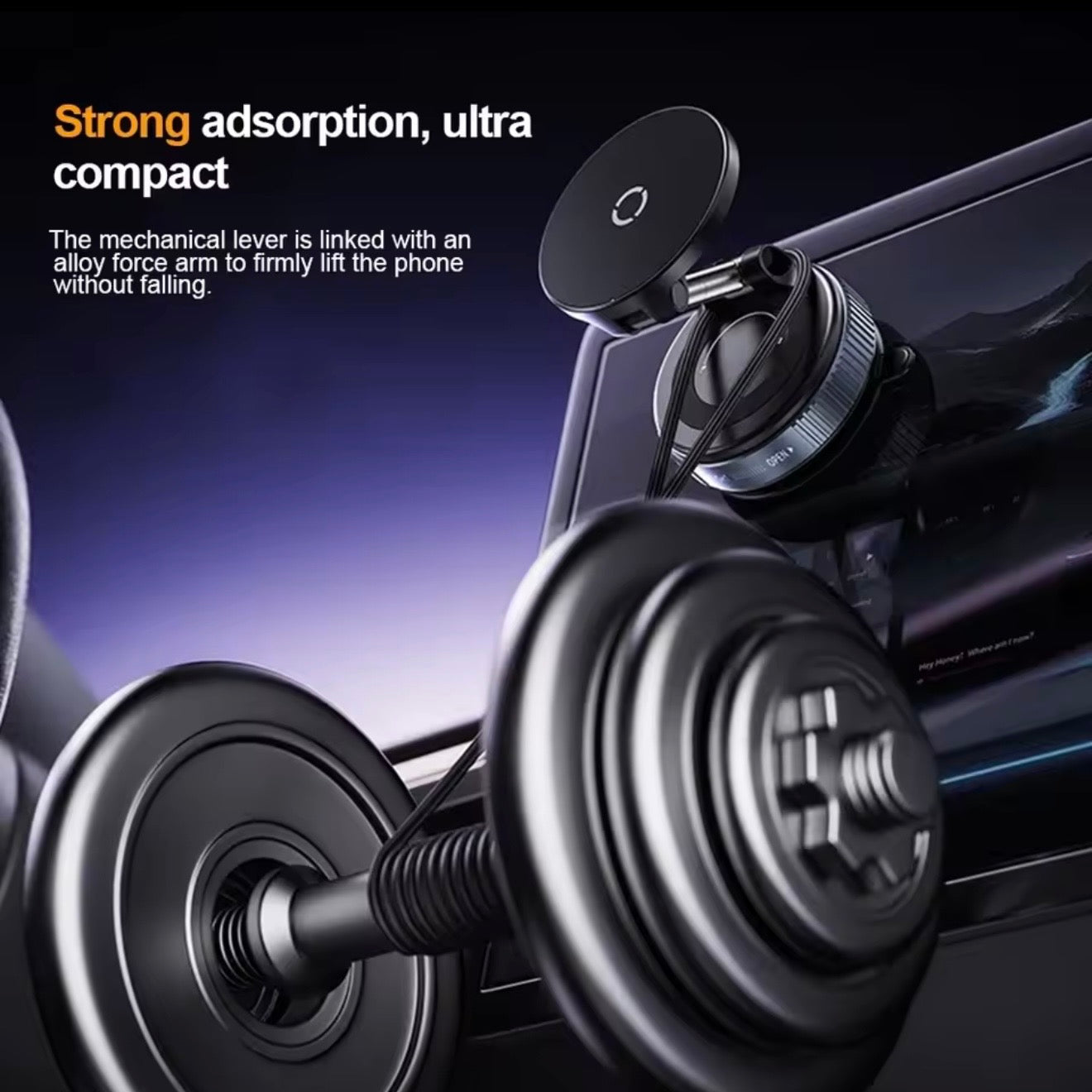 Magnetic Car Phone Holder – 15W Wireless Charger | N52 Magnet | 360° Adjustable
