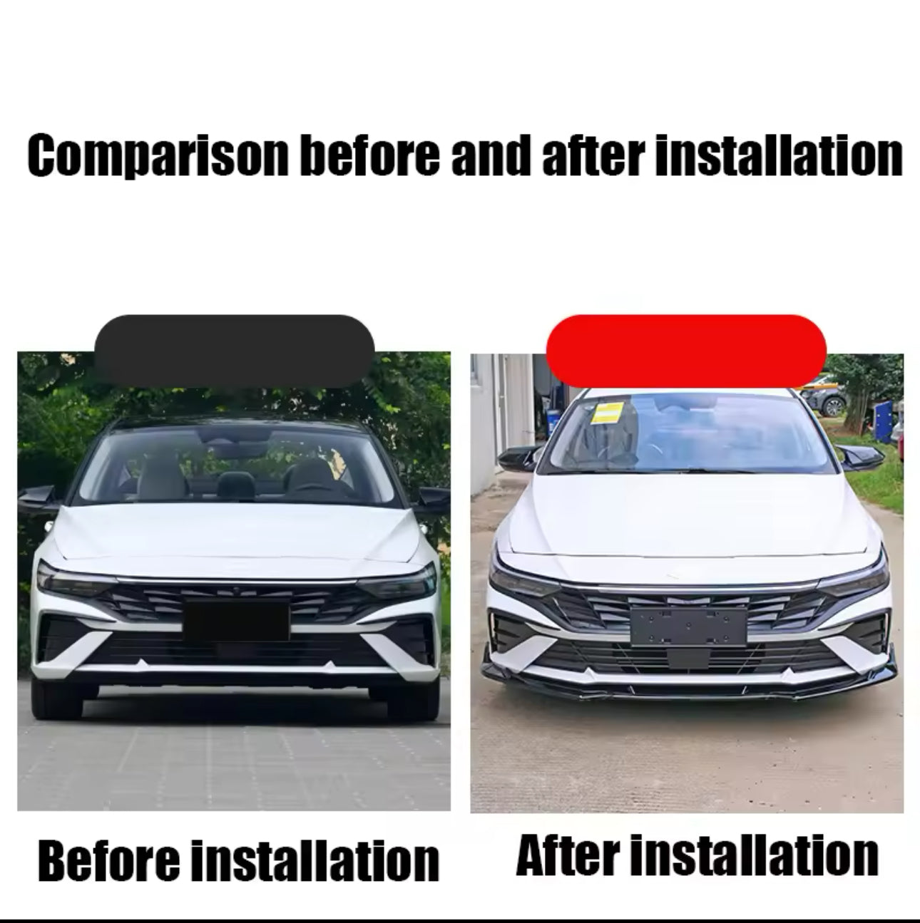 Hyundai Elantra Hybrid 2025 Front Splitter.