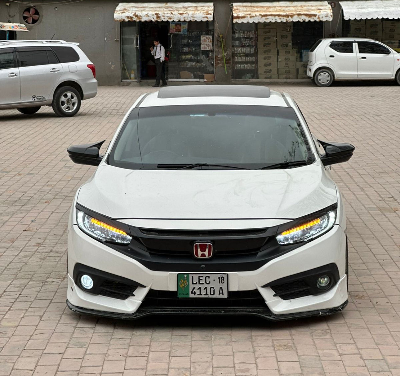 Honda Civic X Facelift style headlights.