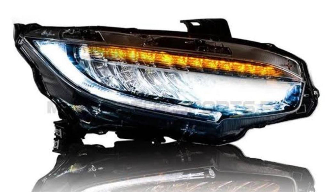 Honda Civic X Facelift style headlights.