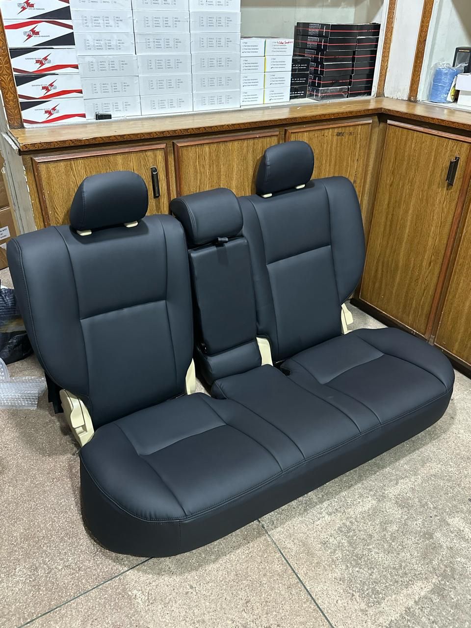Toyota Corolla synthetic leather seat poshish