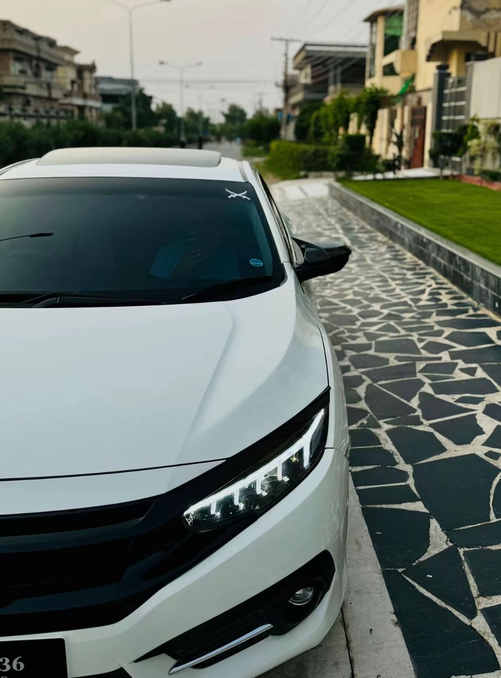 Honda Civic X Audi style headlights.