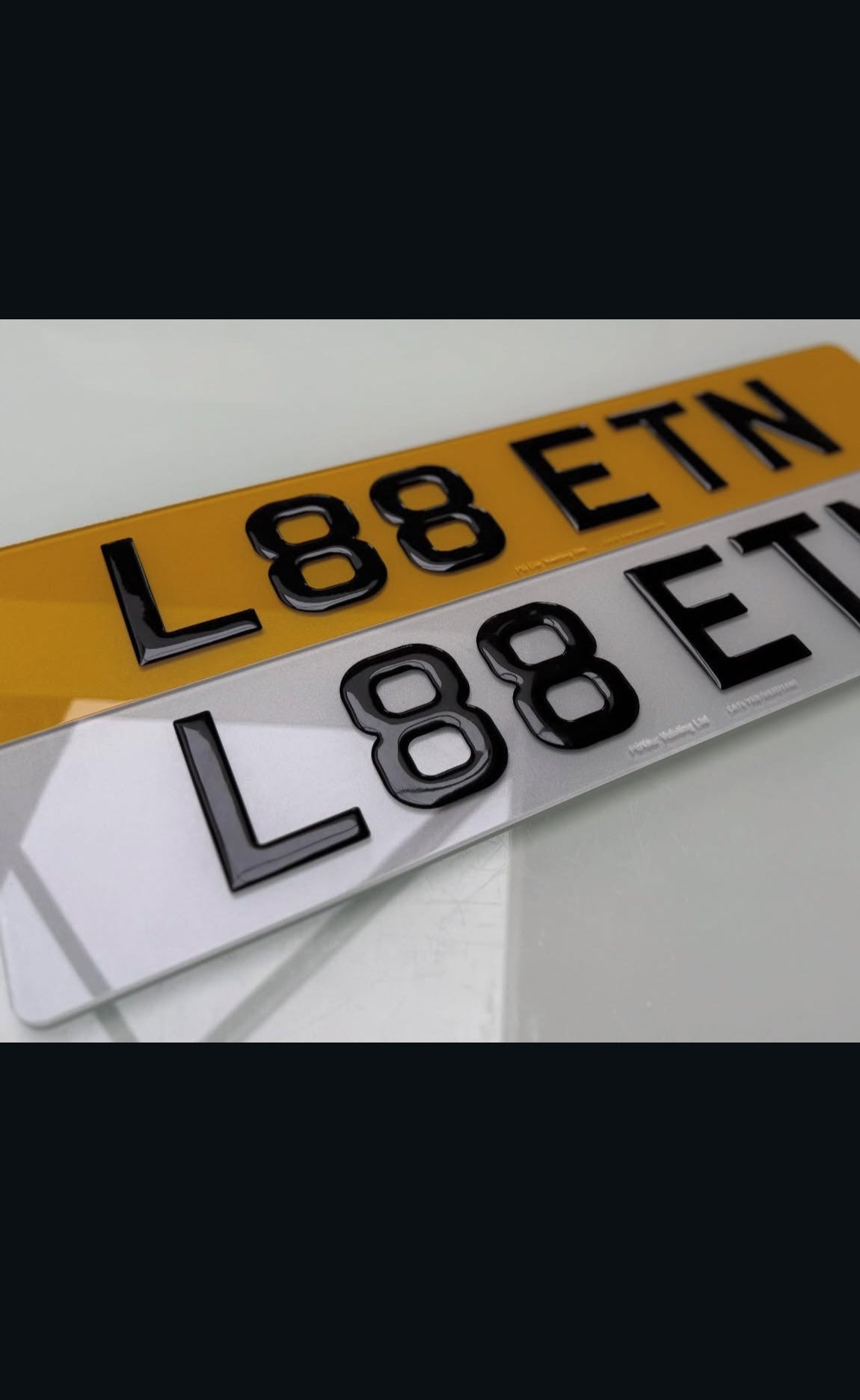 3D Gel Number Plates