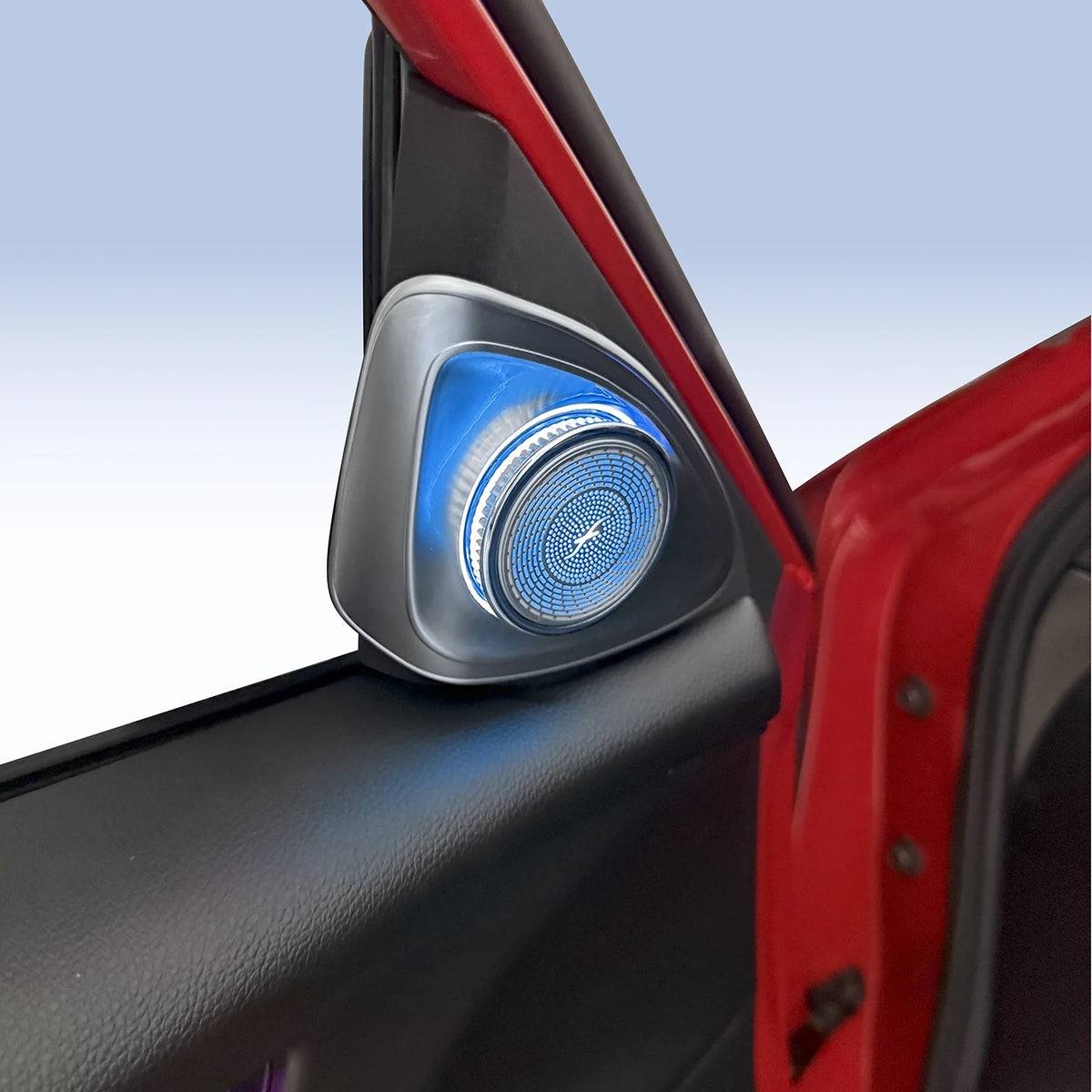 Rotating tweeter blue ambient light