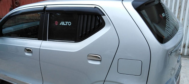 Suzuki Alto 660cc Side Windows Quater Louver Covers - Black