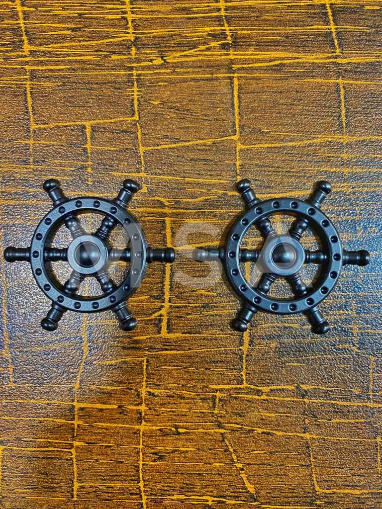 3D Pirates Steering Car Badge Metal Logo - 2 PCs