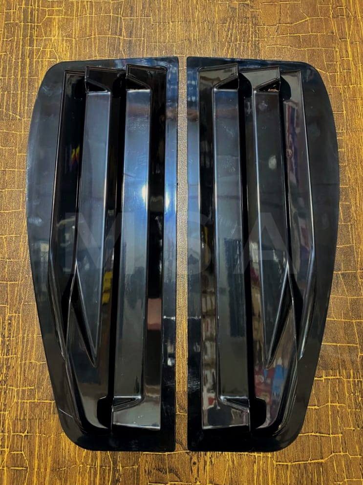 Suzuki Wagon R Side Windows Quater Louver Covers - Black