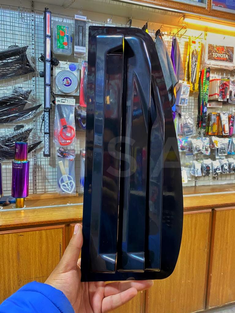 Suzuki Wagon R Side Windows Quater Louver Covers - Black