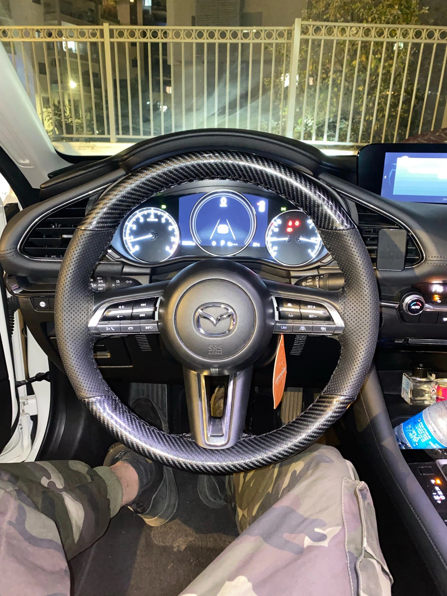 Carbon Fiber Hand Stitched Steering Wheel Cover