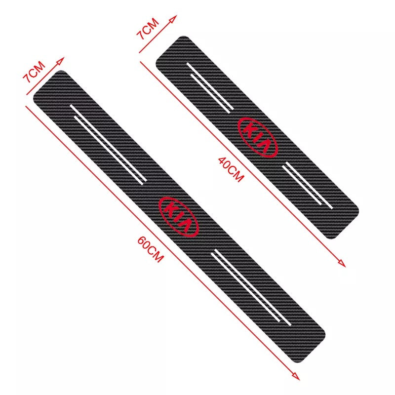 Carbon Fiber Car Door Threshold Anti-Scratch Sticker - 4Pcs