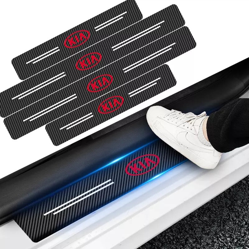 Carbon Fiber Car Door Threshold Anti-Scratch Sticker - 4Pcs