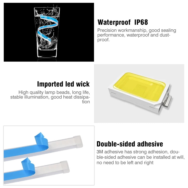 Car Led DRL Turn Signal Light 60cm - 2PCs