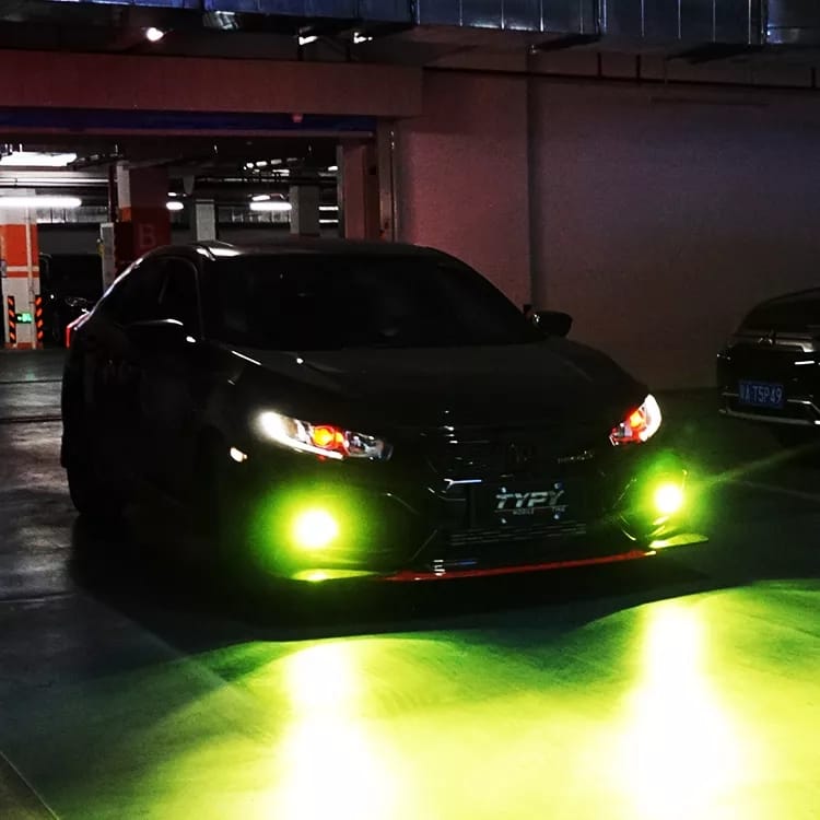 Lime Green Color Led Light H11 - 2PCs