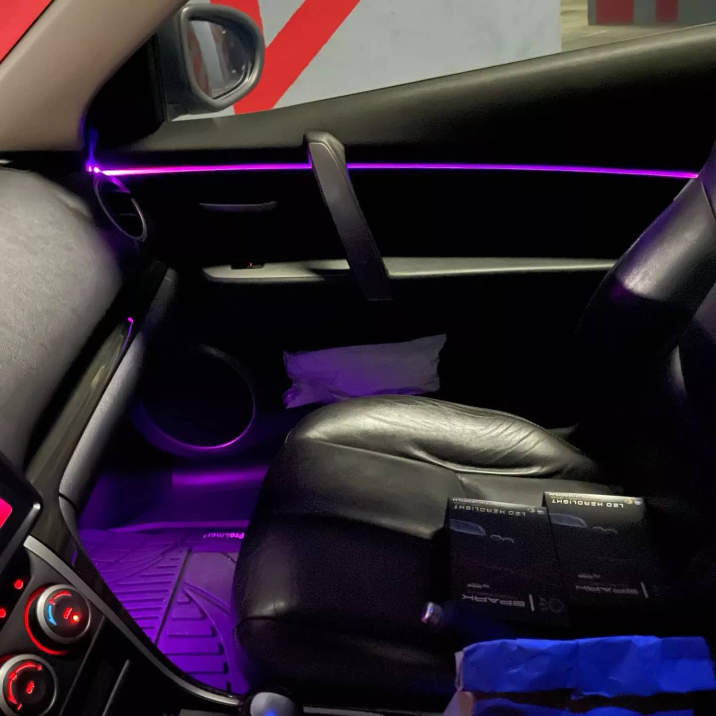 Car Interior Ambient Lights, Ambiance Light - 5 Point Light Source (Dashboard + 4 Doors)