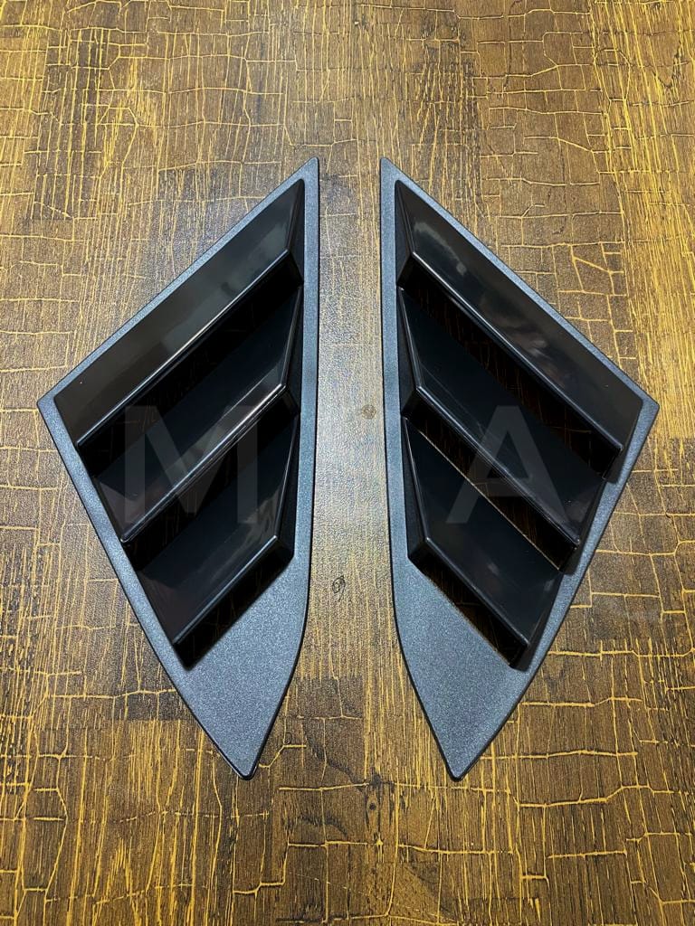 Honda Civic X Side Windows Quater Louver Covers - Black
