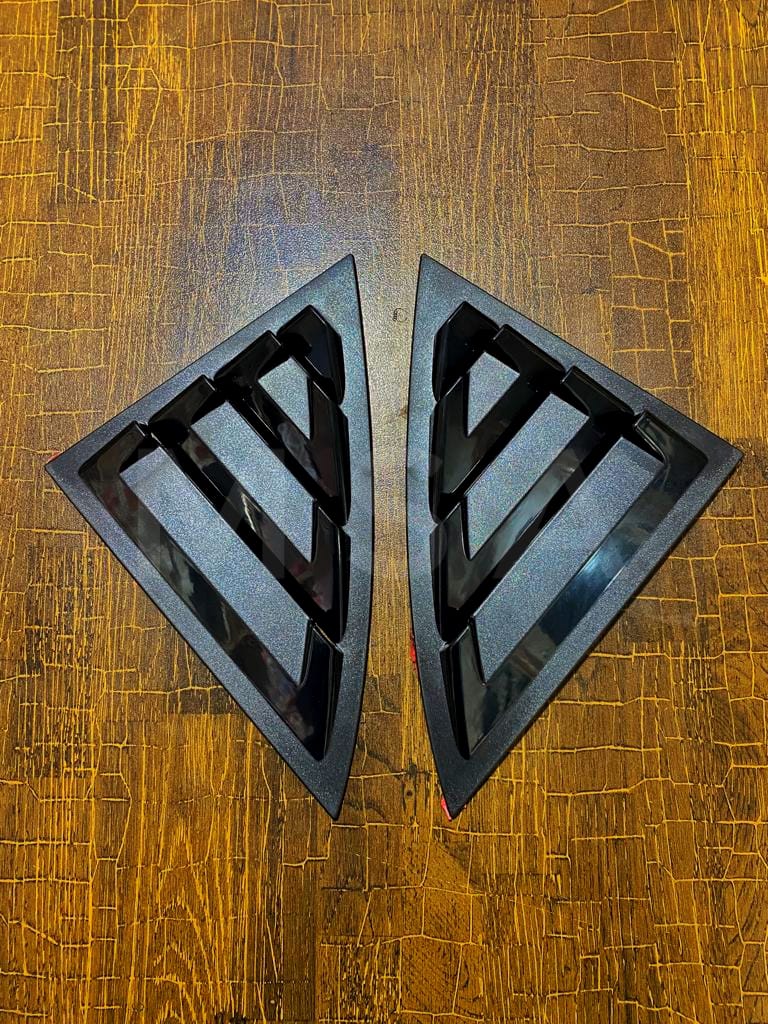 Toyota Corolla 2009-14 Side Windows Quater Louver Covers - Black