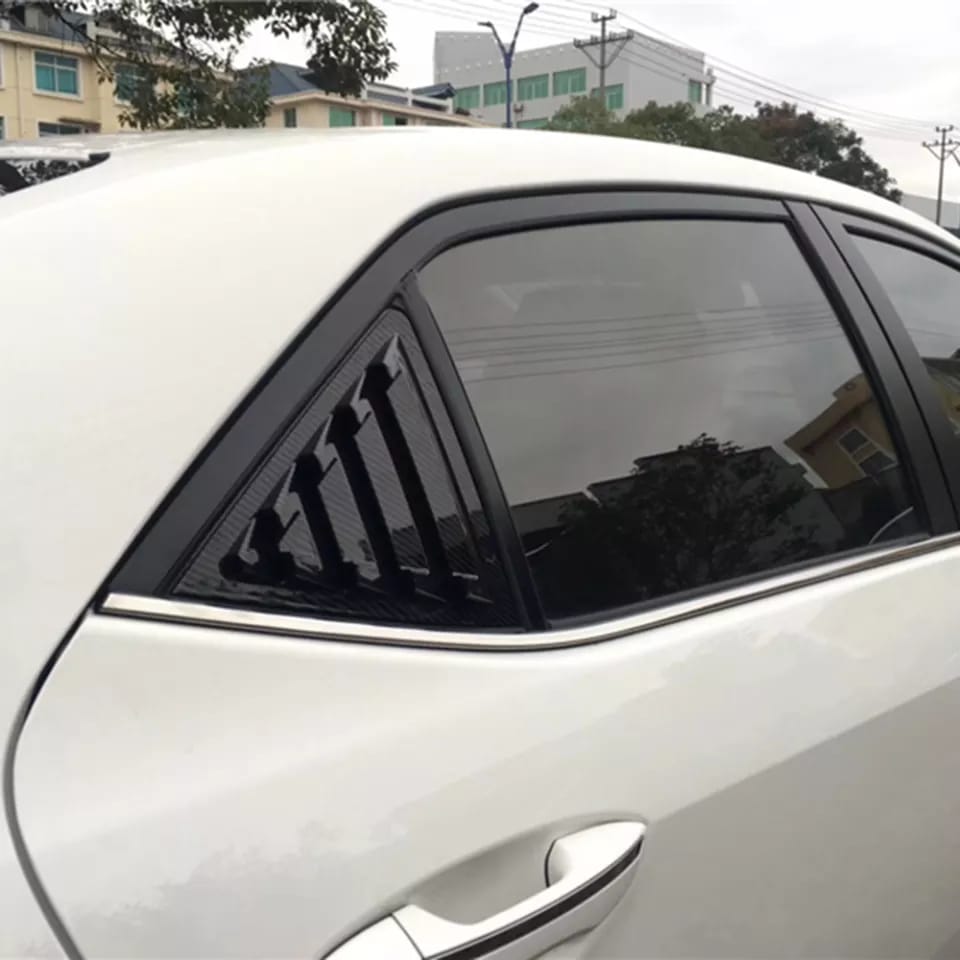 Toyota Corolla 2015-22 Side Windows Louver Shutter Covers - Black
