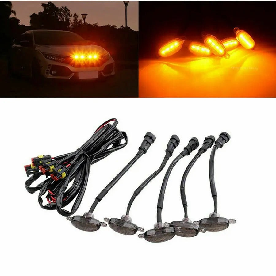 4 Pcs Universal Amber Color Grill Lights Mehmood Sons Accessories