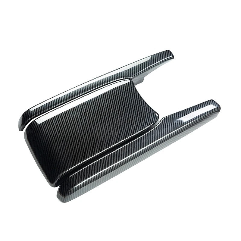 Honda Civic X Carbon Fiber Central Armrest Box Panel Cover - 3 Pcs