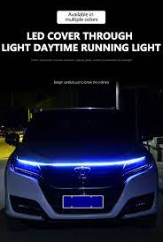 Car Hood LED Daytime Running Light Strips Flexible Waterproof