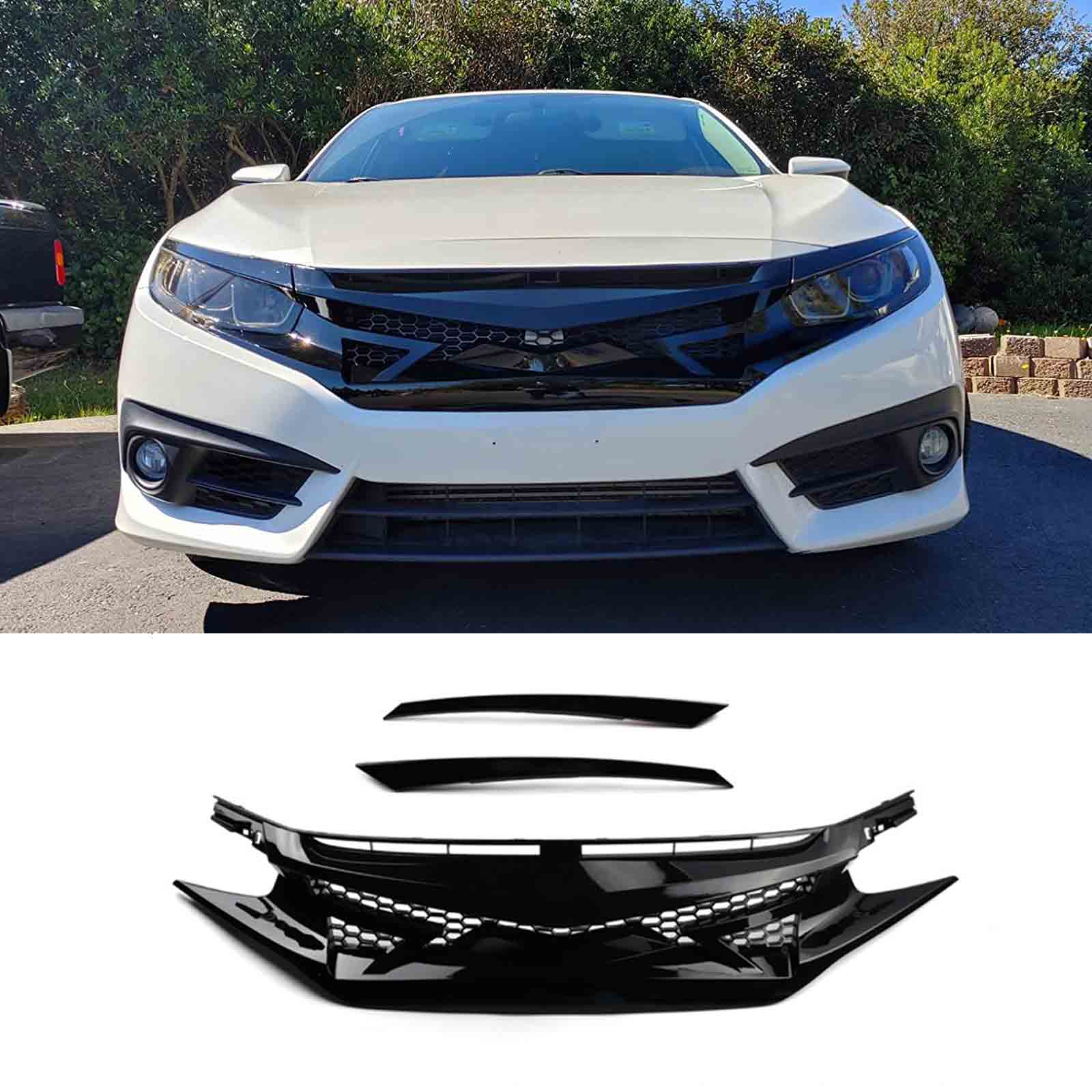 Honda Civic X Alien Style / X Style Front Grill - Model 2016-2021