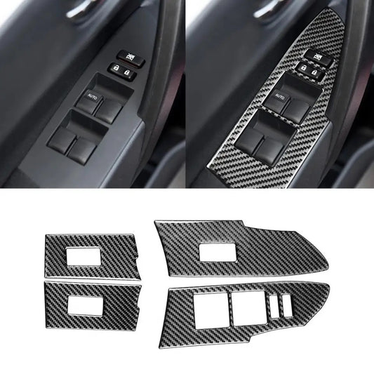 Toyota Corolla 2015-22 window Switch Button Pannel Carbonfiber Trim