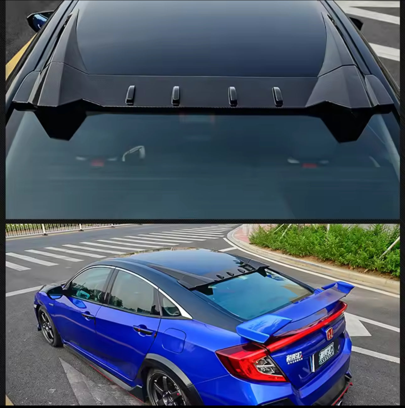 Honda Civic X 3PCs Batman Style Spoiler