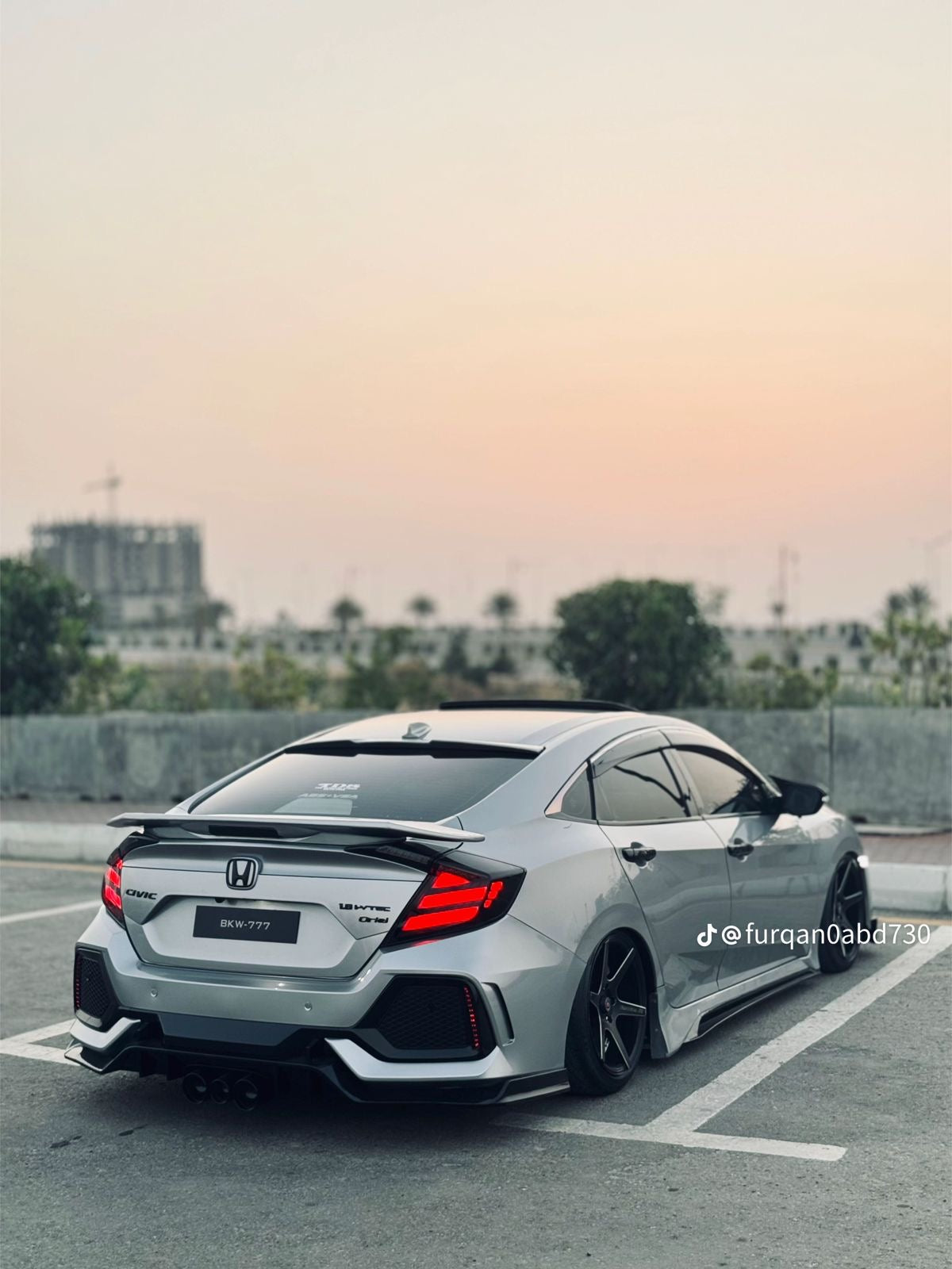 Honda Civic X Abs Plastic Roof Spoiler (non painted )