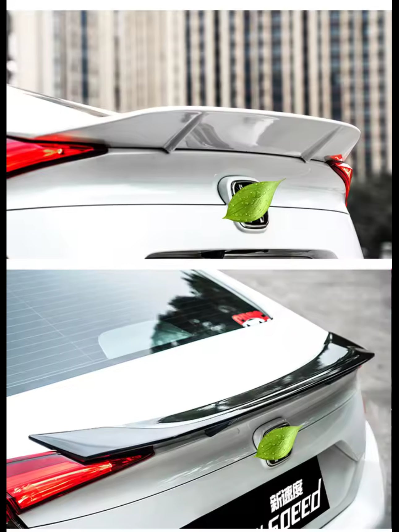 Honda Civic x Ducktail Spoiler Short Style Abs Plastic