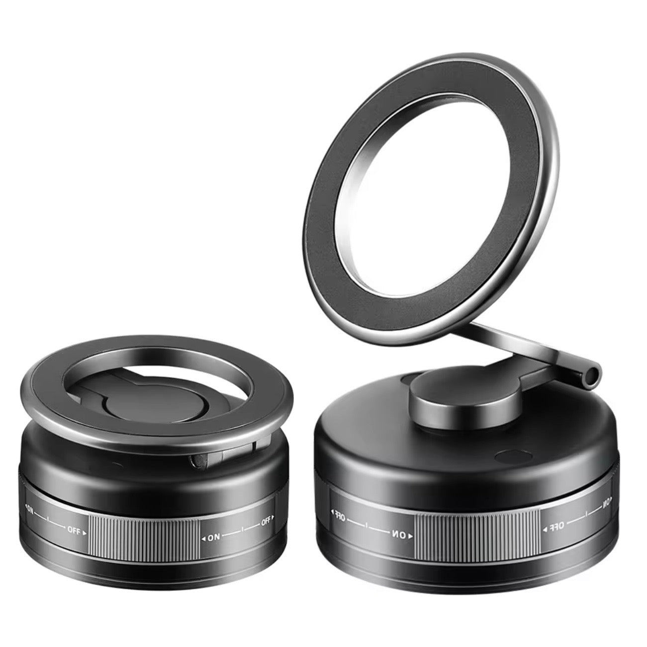 Magnetic Vacuum Car Phone Holder – 360° Rotatable Dashboard Mount