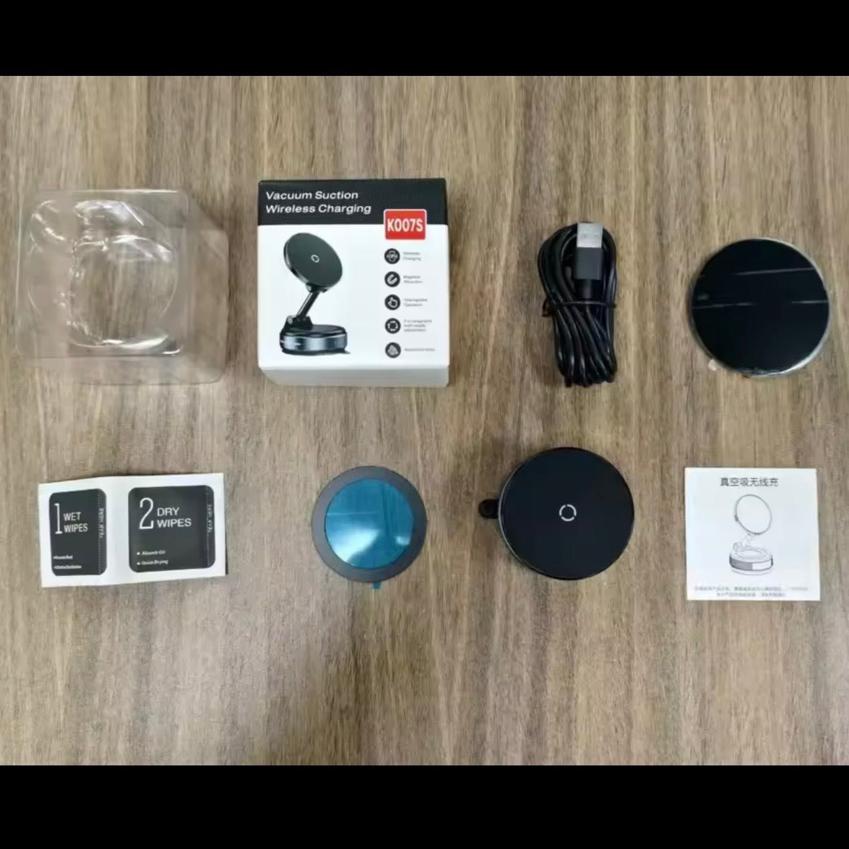 Magnetic Car Phone Holder – 15W Wireless Charger | N52 Magnet | 360° Adjustable