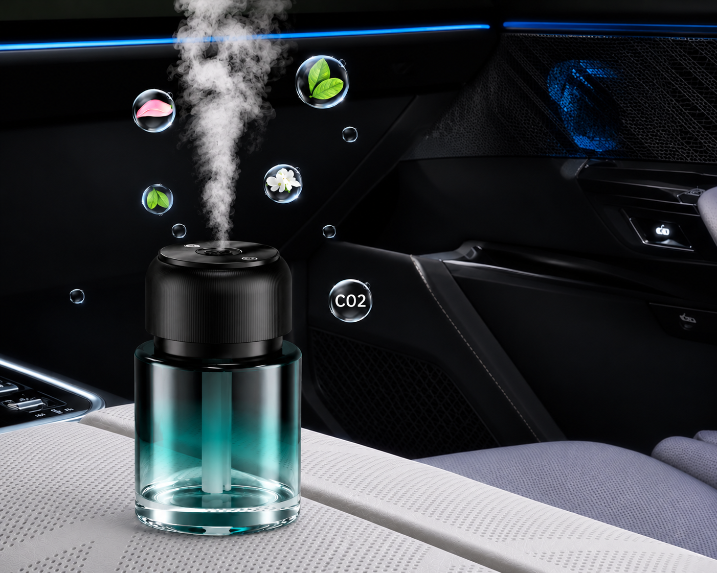 Smart Electric Car Air Fragrance | Rechargeable Aroma Mist Dispenser
