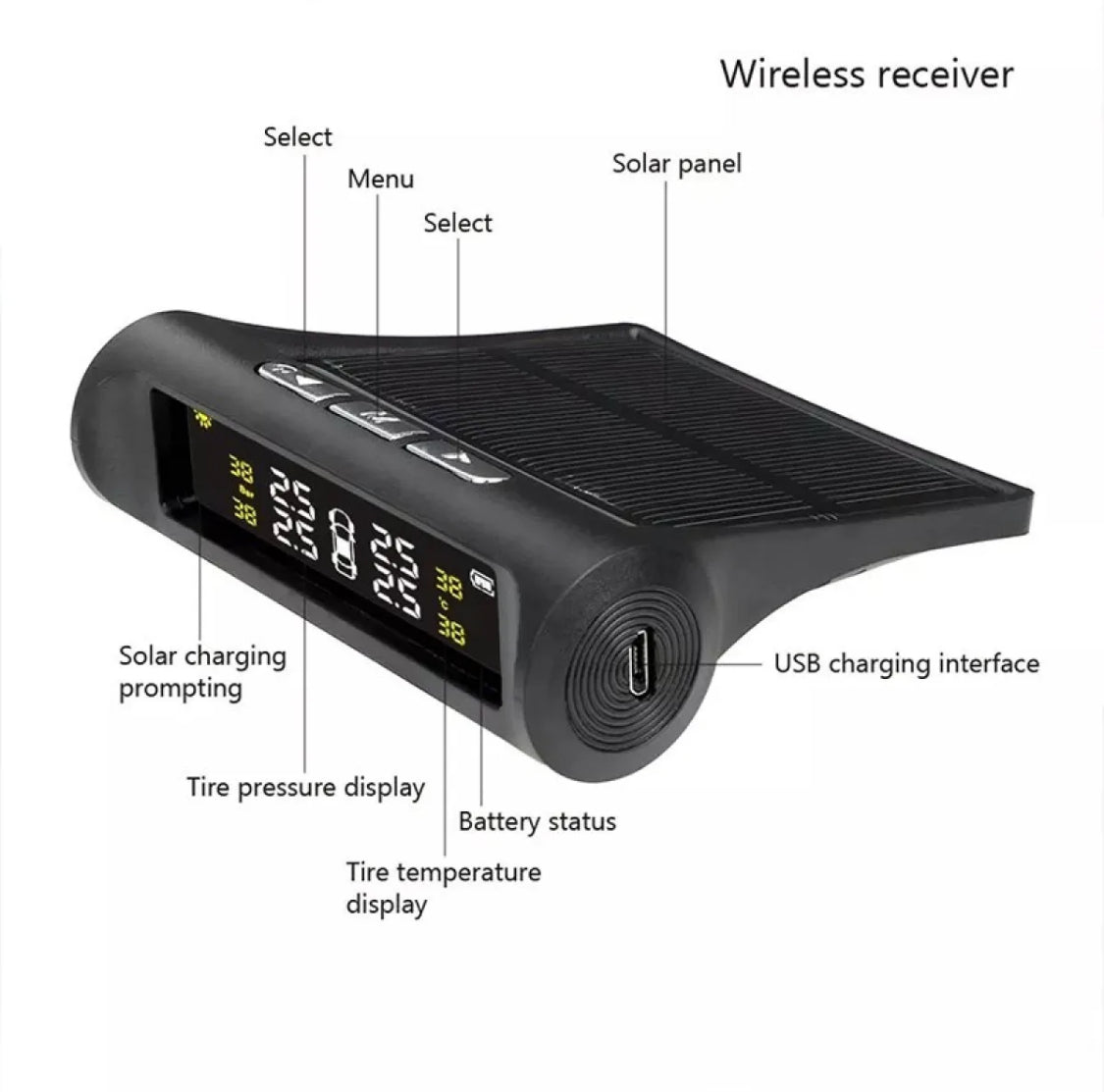 Car Solar Wireless TPMS ( Tyre Pressure Monitor System )