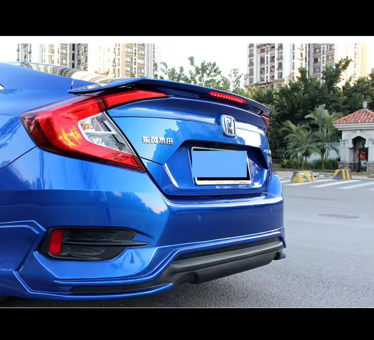 Honda Civic X Rs Down Wing Style Spoiler Abs Plastic