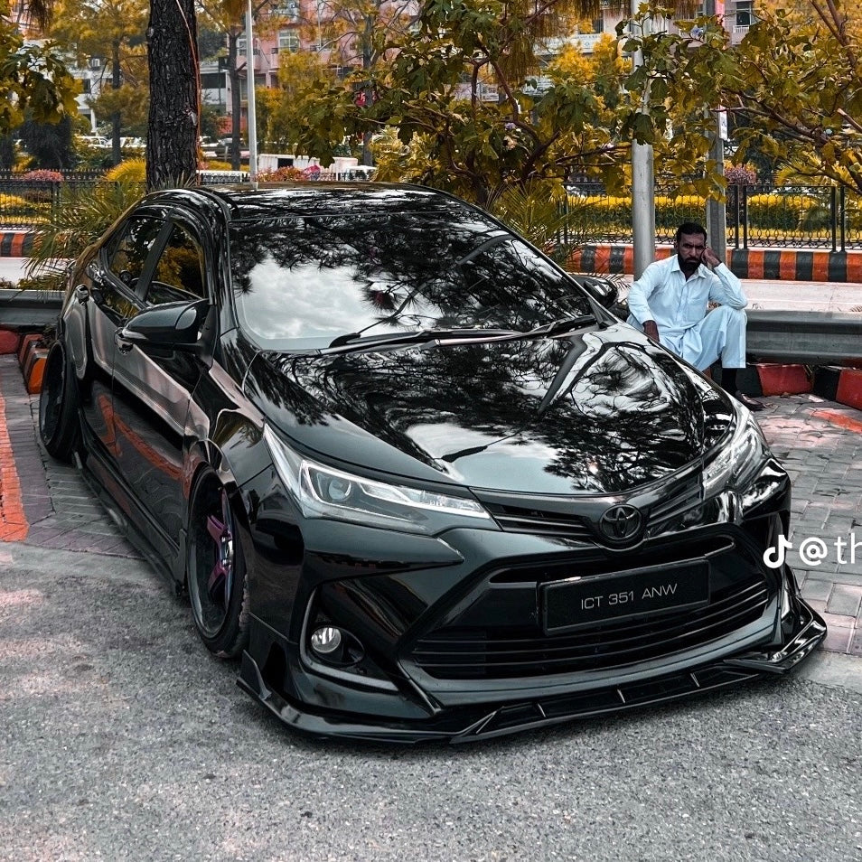 Car Front Bumper Splitter ABS Plastic - Small Spike Style - 3Pcs