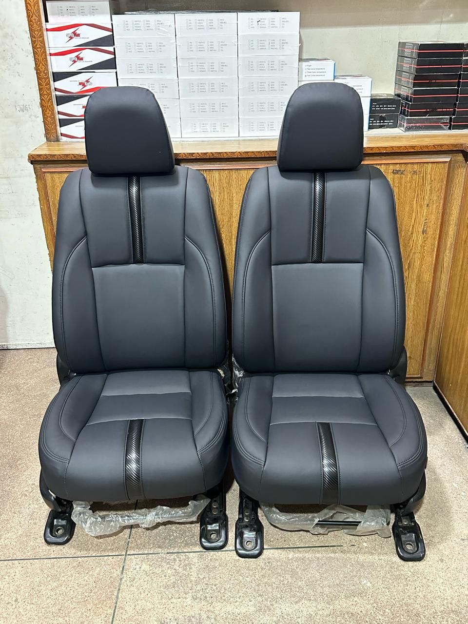 Toyota Corolla synthetic leather seat poshish