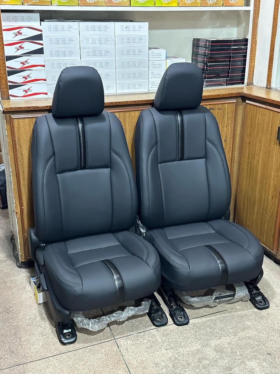 Toyota Corolla synthetic leather seat poshish