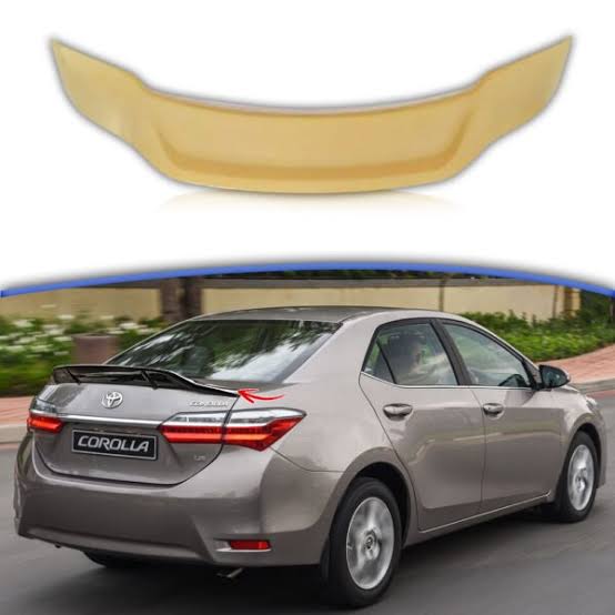Toyota Corolla 2015 Abs plastic ducktail trunk spoiler non-painted