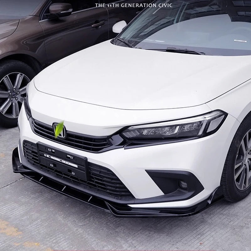 Car Front Bumper Splitter ABS Plastic - Small Spike Style - 3Pcs