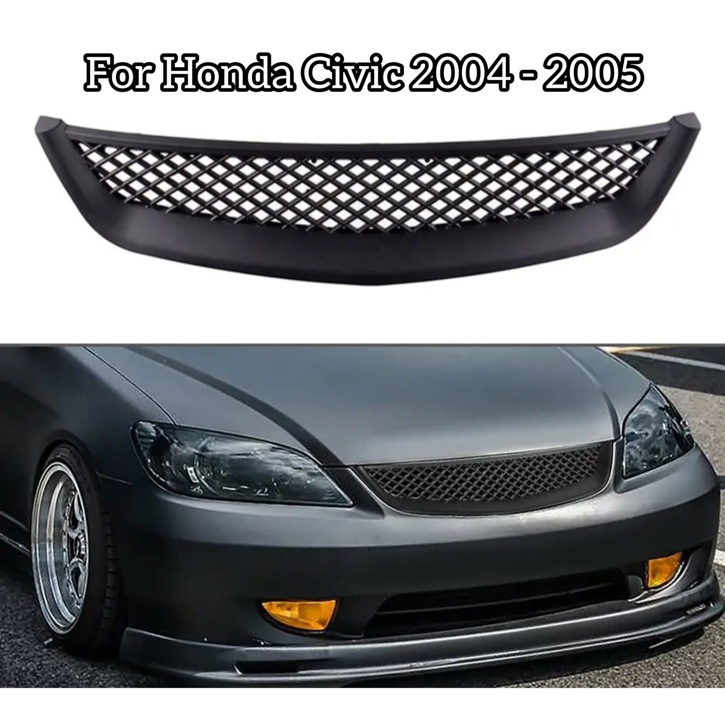 Honda Civic 2005 Abs Plastic Mesh Front Grill