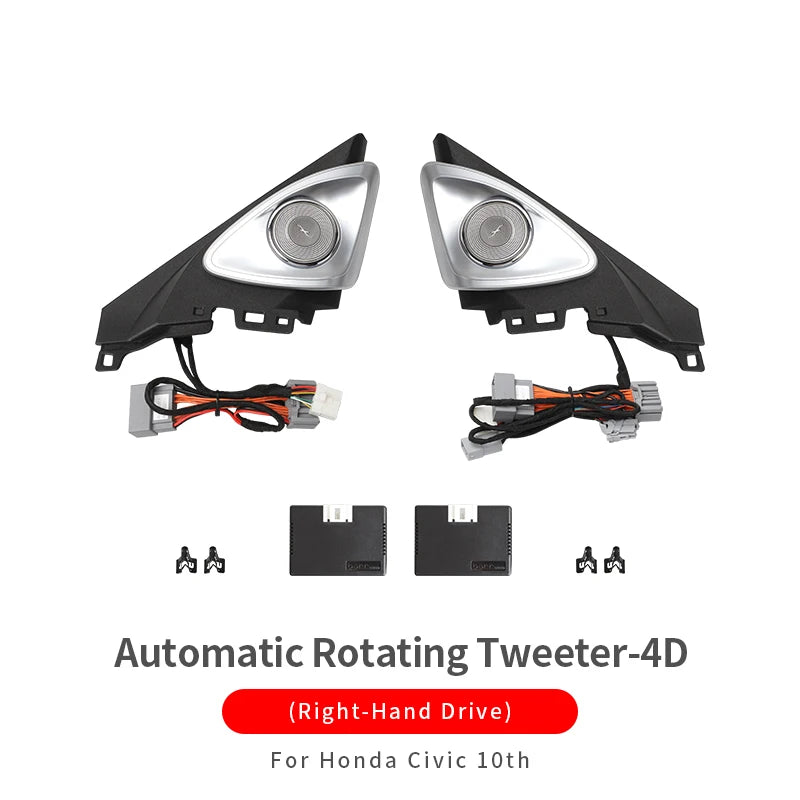 Complete rotating tweeter kit for Honda Civic 10th gen right-hand drive