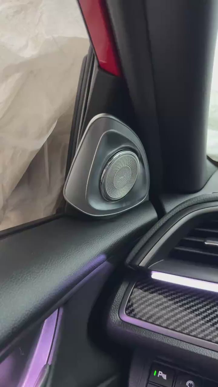Honda Civic X 4D auto rotating tweeters video