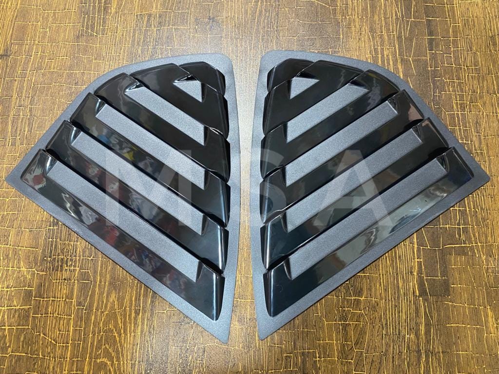 Suzuki Alto 660cc Side Windows Quater Louver Covers - Black