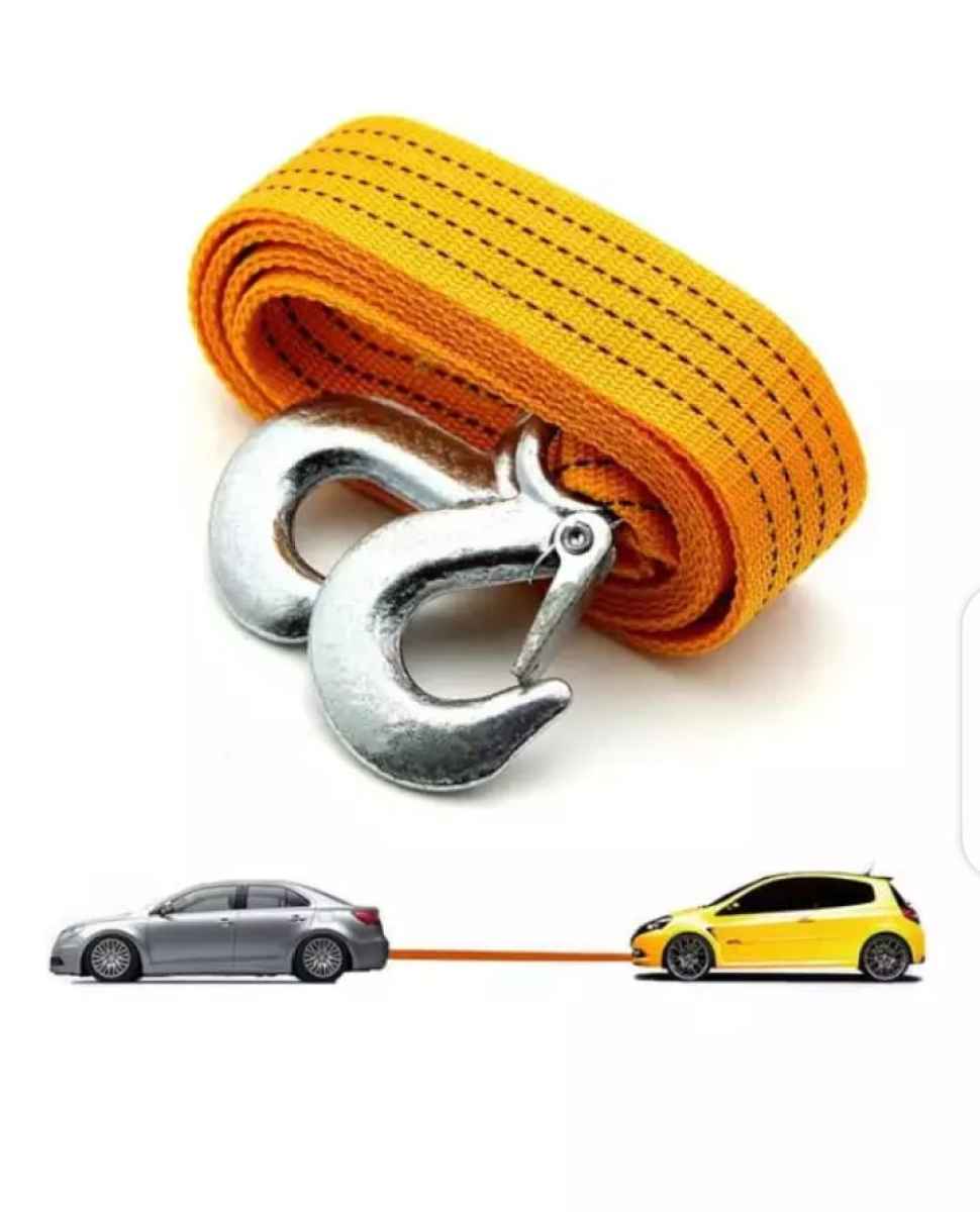 Emergency car tow rope belt 10ft - Multi Color