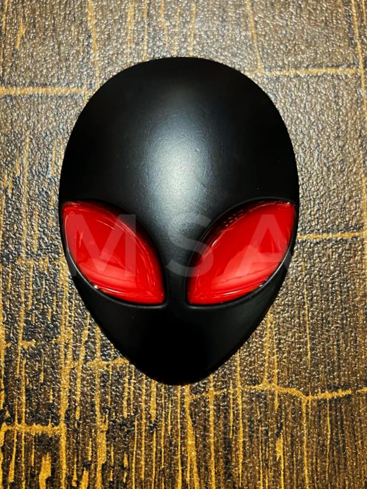 3D Black Spider Face Car Badge Metal Logo